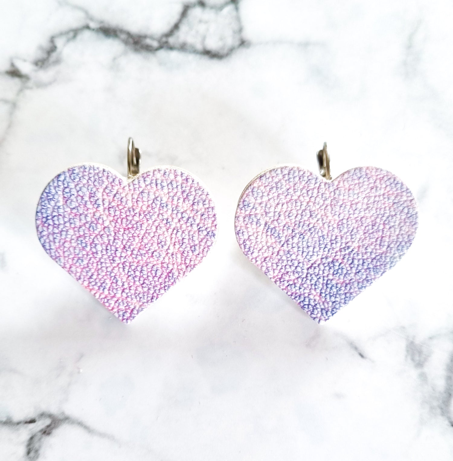 Nouvelle Zealande Chic Earrings - Large Heart Mauve