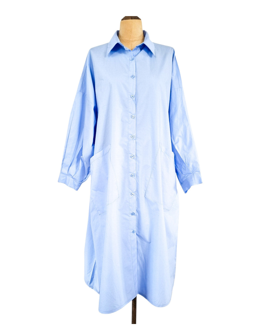 Ella Blanca - Crisp Cotton Shirt - Blue