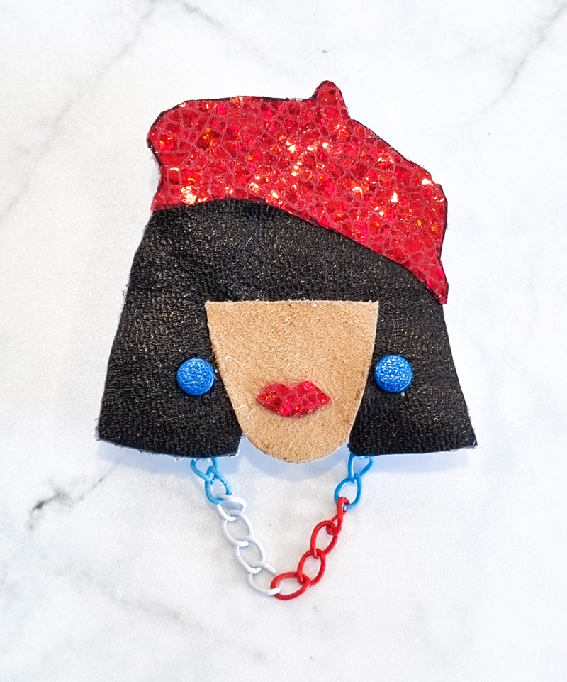 Nouvelle Zelande Chic Brooch - Black Beret FR
