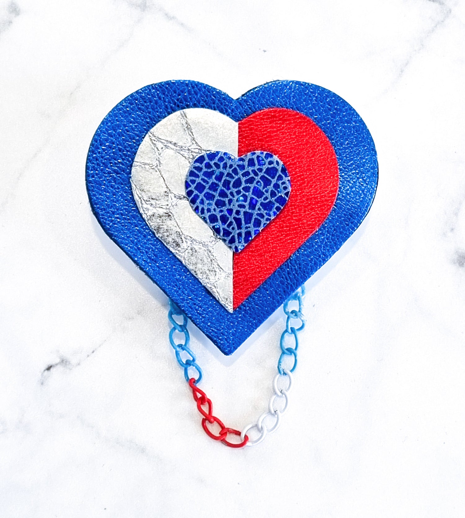 Nouvelle Zelande Chic Brooch - Heart Chain 2 FR