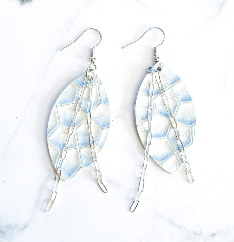 Nouvelle Zelande Chic Earrings - Oval Blue Craze