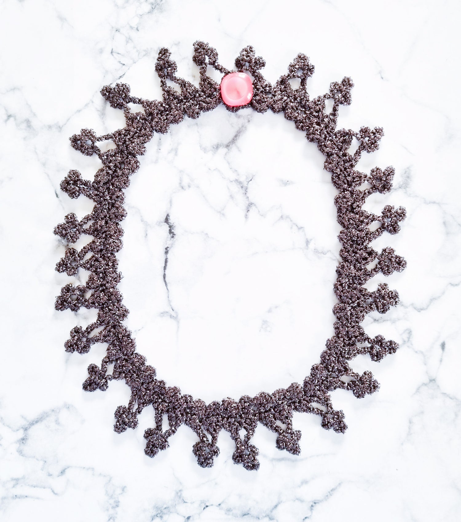 Haute Couture Handcrafted Collar Necklace - Mink