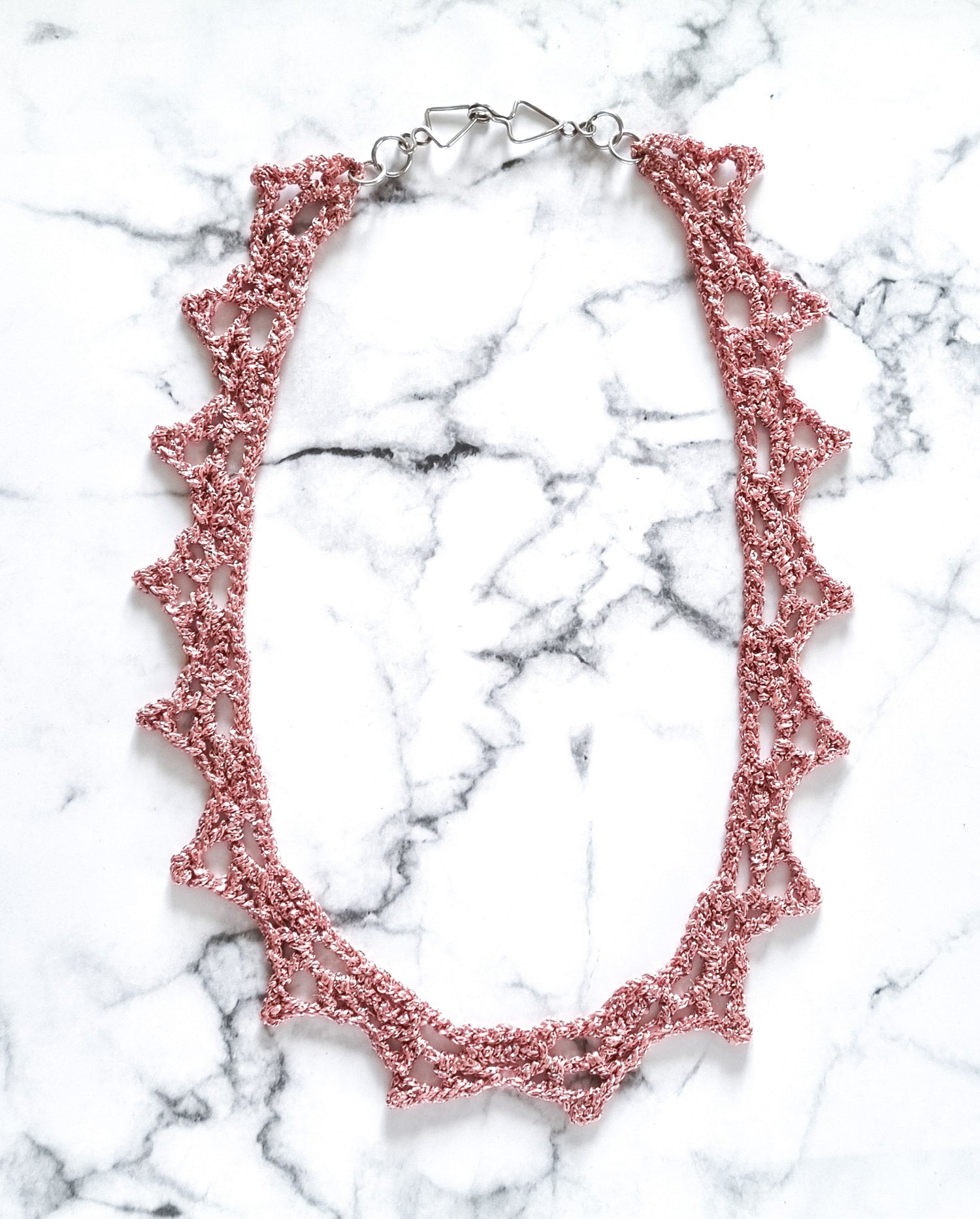 Haute Couture Handcrafted Collar Necklace - Rose