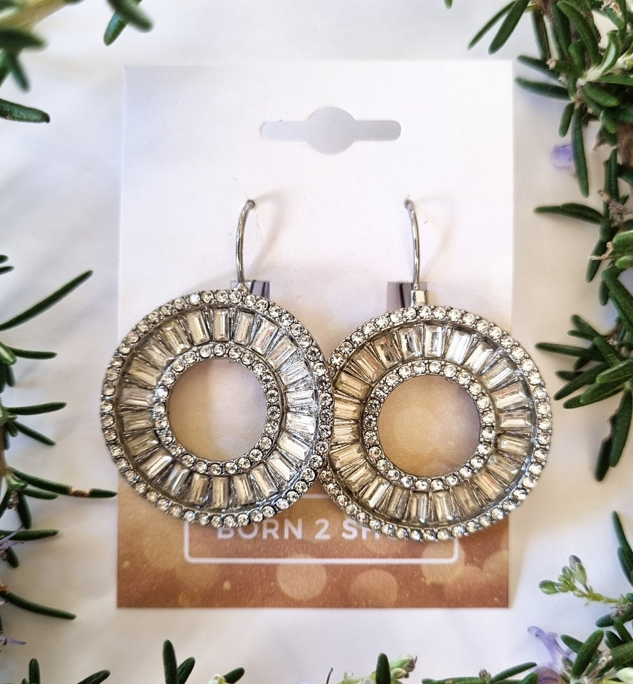 Milano Swarovski Sophisticated Earrings -Crystal Circle