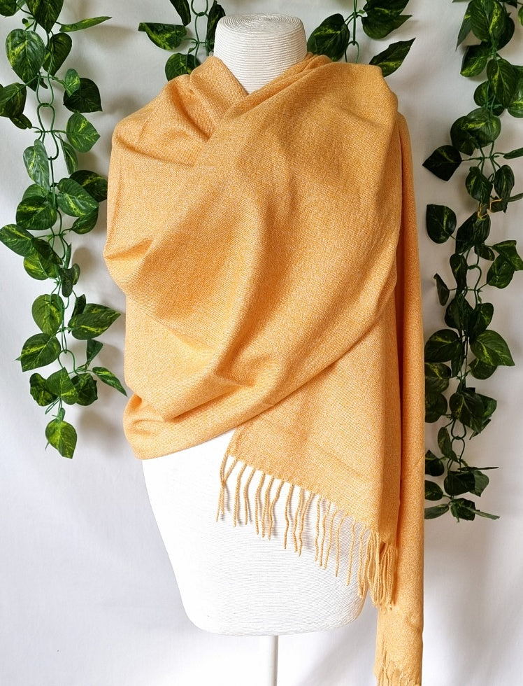 Felted Viscose Scarf - Mustard